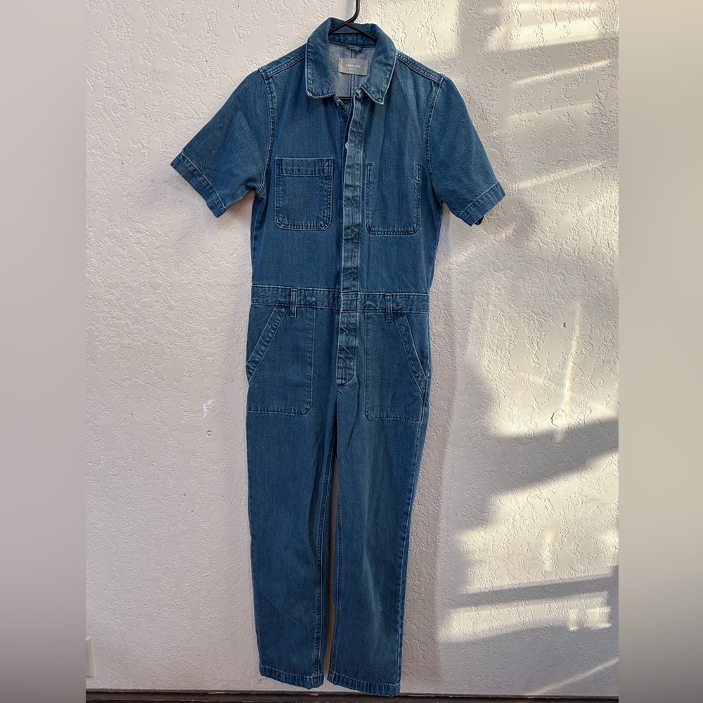 Everlane Organic Cotton Denim Jumpsuit